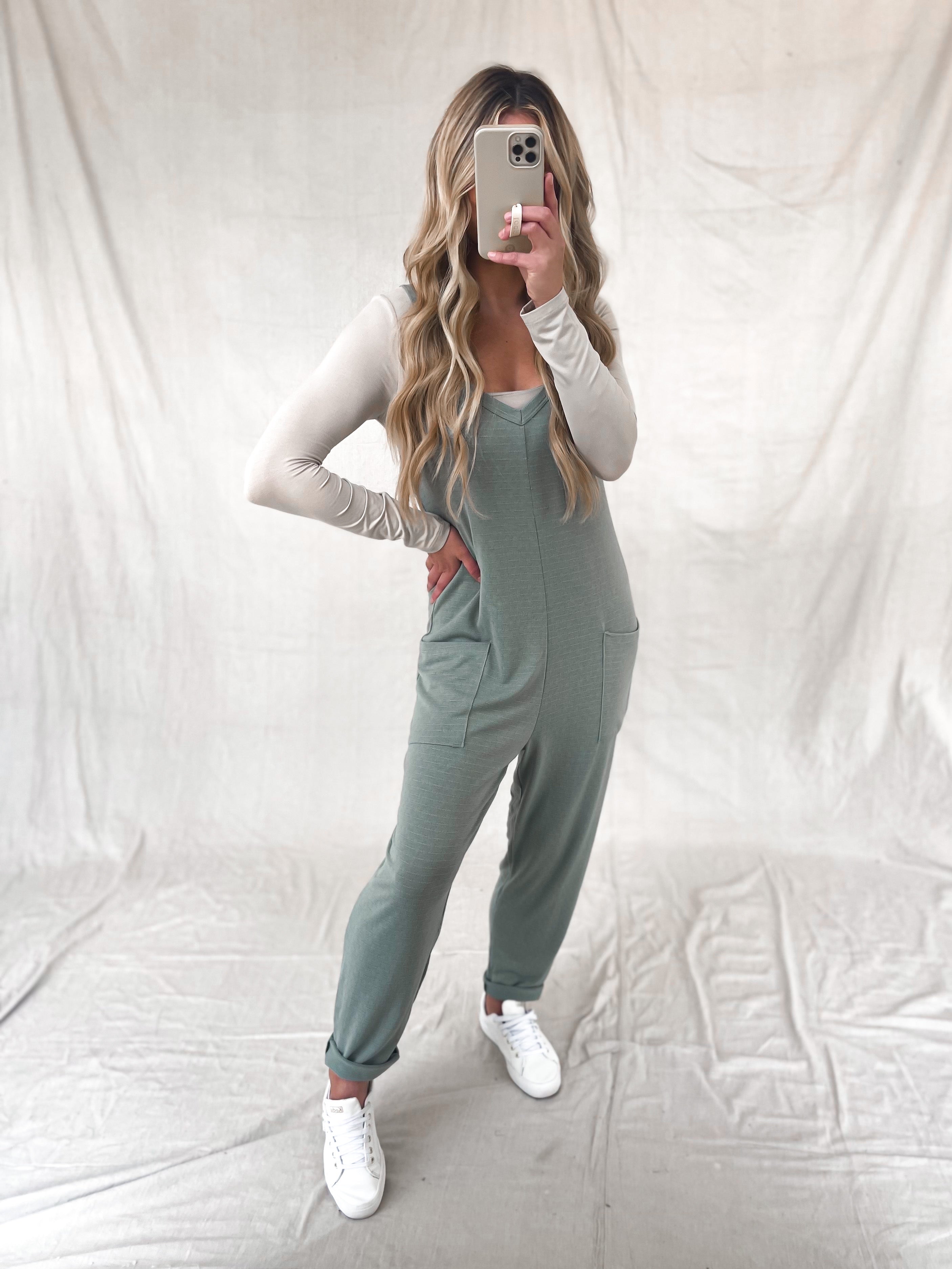 On The Go Jumper in Sage